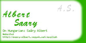albert saary business card